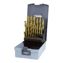 Ruko 25-piece HSS drill bit set with TiN coating