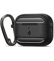 Juodas dėklas Apple Airpods Pro 3 ausinėms "Spigen Rugged Armor"