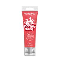 Akriliniai dažai Keyroad 75ml, raudonos spalvos