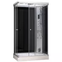 Garinė Dušo Kabina AMUE-AR1280-2R Black 120x80 cm.