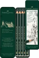Pieštukai Faber-Castell 9000 Jumbo, 5vnt, metalinėje dėžutėje