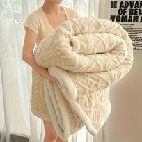 1 vnt. žakardinė šerpos svorinė antklodė 4,5 kg suaugusiems - minkšta, šilta ir pastorinta raminanti antklodė maksimaliam komfortui 70X100cm balta