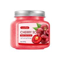 350g SADDER Cherry Bath Salt Scrub - Hypoallergenic Moisturizing Sugar Scrub for Dry & Dull Skin, Deep Pore Cleansing, Unisex-Adult 350g(12.35oz)