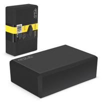 Jogos blokas 4FIZJO, 23 x 15 cm, yoga block, juoda, tempimo ir balansavimo blokelis, treniruotėms, pratimams