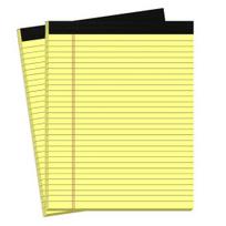 2Pcs Yellow Notebook Smooth Writing Striped Notebook Ink-resistant Paper Notebook for Home School Office geltona