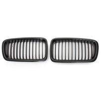 RM-CAR Pora Priekinės Inkstų Grotelės Vienos Juostos Grotelės BMW E38 7 Serijai 4 Durų 740i 740iL 750iL 1998-2001 Sportinės Grotelės matinė juoda spalva