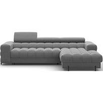 Taupe spalvos iš velveto sulankstoma/su sandėliavimo vieta kampinė sofa (su dešiniuoju kampu/su gultu) Felro – ELTAP