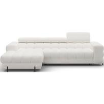 Kreminės spalvos iš boucle sulankstoma/su sandėliavimo vieta kampinė sofa (su kairiuoju kampu/su gultu) Felro – ELTAP