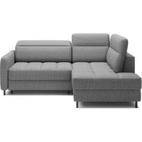 Pilkos spalvos iš velveto sulankstoma/su sandėliavimo vieta kampinė sofa (su dešiniuoju kampu/„L“ formos) Barea – ELTAP