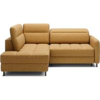 Geltonos spalvos iš velveto sulankstoma/su sandėliavimo vieta kampinė sofa (su kairiuoju kampu/„L“ formos) Barea – ELTAP