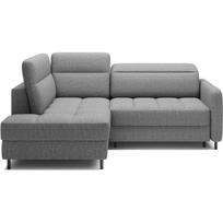 Pilkos spalvos iš velveto sulankstoma/su sandėliavimo vieta kampinė sofa (su kairiuoju kampu/„L“ formos) Barea – ELTAP