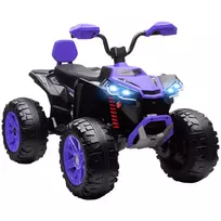 AIYAPLAY Vaikiskisk elektrinis keturratis, 24V elektrink transporto priemon su 4 ratais, priekiniais žibintais, USB jungtimi, MP3 funkcija, 6,5 km/h, 3-8 metai