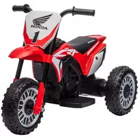 Vaikiškas elektrinis motociklas, 6V su garso signalu, muzika, 3 km/h, skirtas 1,5-3 metams, raudonas