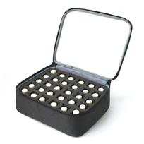 30 skyrelių nagų lako laikymo krepšys eterinių aliejų dėklas kosmetikos organizatorius kelionėms nagų salonui 30 buteliukų 15 ml / 5 fl.oz nagų juoda