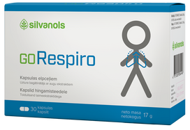 GORESPIRO kvėpavimo takams kapsulės, 30 vnt.