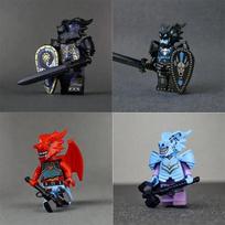 Kolekcija-Drakono Raitelis Minifigūrėlės Statybiniai Blokeliai Nesmirėlis Žaislas
