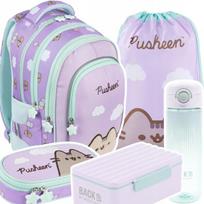 ST.RIGHT PUSHEEN VIOLET mokyklinės kuprinės komplektas 5in1