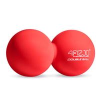 Dvigubas masažo kamuoliukas DOUBLE BALL 4FIZJO, 13,5 x 6,5 cm, raudonas, duoball, masažo kamuolys, nugarai, treniruotėms, pratimams