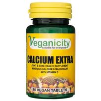 Veganicity Kalcis Extra + magnis + vitaminas D - 30 tablečių