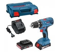 Akumuliatorinio gręžtuvo-suktuvo Bosch GSR 18V-21 (06019H100A) rinkinys, 18 V, 2 x 2 Ah, įkroviklis + lagaminas