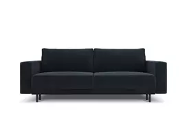 Velvet Sofa lova su patalynės dėže, Caro, 3 sėdimos vietos, 236x97x93, tamsiai mėlyna