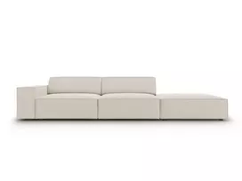 Velvet modulinė dešininė sofa, Jodie, 3 vietų, 262x102x70, tamsiai smėlio spalvos