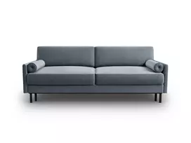 Velvet Sofa lova su patalynės dėže, Scott, 3 sėdimos vietos, 212x97x87, šviesiai mėlyna