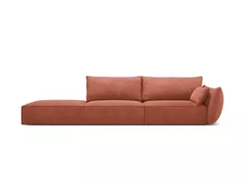 Kairinė sofa, Kaelle, 4 sėdimos vietos, 264x110x85, terakota