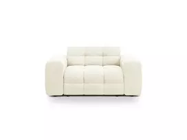 Velvet sofa, Kendal, 2 vietų, 156x103x79, dramblio kaulo spalvos
