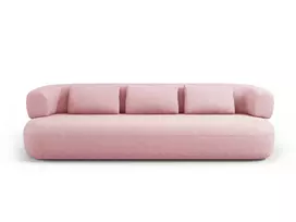 Sofa, Jenny, 4 vietų, 226x90x73, rožinė