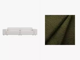 Modulinė sofa Boucle, Jodie, 4 vietų, 244x102x70, tamsiai alyvuogių žalia