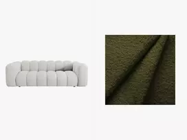 Sofa, Lupine, 3 vietų, 230x95x70, tamsiai alyvuogių žalia