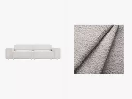Modulinė sofa Boucle, Jodie, 3 vietų, 204x102x70, šviesiai pilka