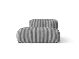 Kairinė sofa, Martina, 2 vietų, 133x106x75, šviesiai pilka