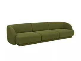 Boucle Sofa, Miley, 3 vietų, 255x90x70, tamsiai alyvuogių žalia