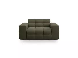 Velvet sofa, Kendal, 2 vietų, 156x103x79, Amazon Green