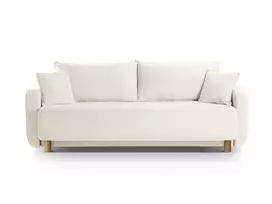 Sofa lova su patalynės dėže, Elen, 3 sėdimos vietos, 231x106x86, dramblio kaulo spalvos