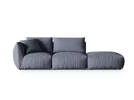 Dešinės pusės modulinė sofa, Chris, 3 vietų, 315x100x80, šviesiai žalia