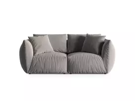 Velvet modulinė sofa, Chris, 3 vietų, 220x100x80, pilka