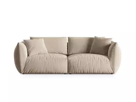 Velvet modulinė sofa, Chris, 4 vietų, 260x100x80, ekru spalva