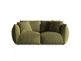 Velvet modulinė sofa, Chris, 3 vietų, 220x100x80, šviesiai žalia
