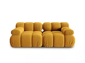 Velvet modulinė sofa, Bellis, 2 vietų, 188x94x70, geltona