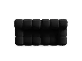Velvet modulinė sofa, Bellis, 2 vietų, 188x94x70, juoda