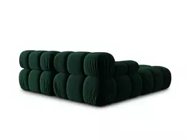 Velvet modulinė sofa, Bellis, 3 vietų, 188x188x70, butelio žalia