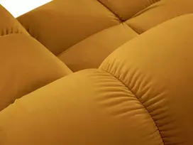 Velvet modulinė sofa, Bellis, 3 vietų, 282x94x70, geltona