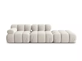 Velvet dešininė modulinė sofa, Bellis, 4 vietų, 282x94x70, tamsiai smėlio spalvos
