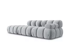 Velvet kairė modulinė sofa, Bellis, 4 sėdimos vietos, 282x94x70, šviesiai mėlyna