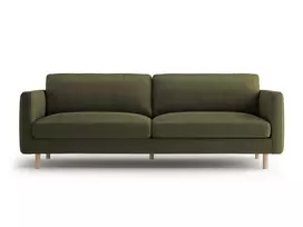 Velvet sofa, Eden, 4 vietų, 209x92x90, samanų žalumo melanžas