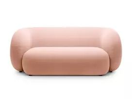 Velvet modulinė sofa, Kate, 2 vietų, 183x99x76, rožinė