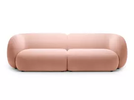 Velvet modulinė sofa, Kate, 4 vietų, 243x99x76, rožinė